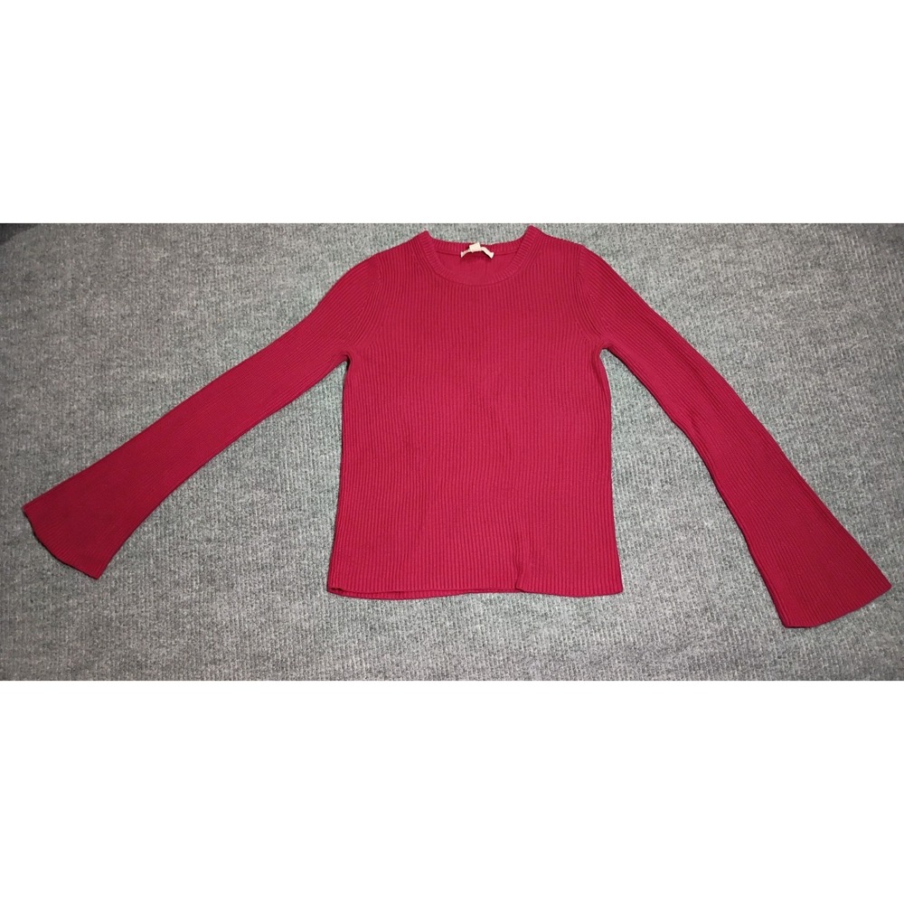 Michael Michael Kors Women's Maroon Sweater Size Medium Flare/Bell Sleeve